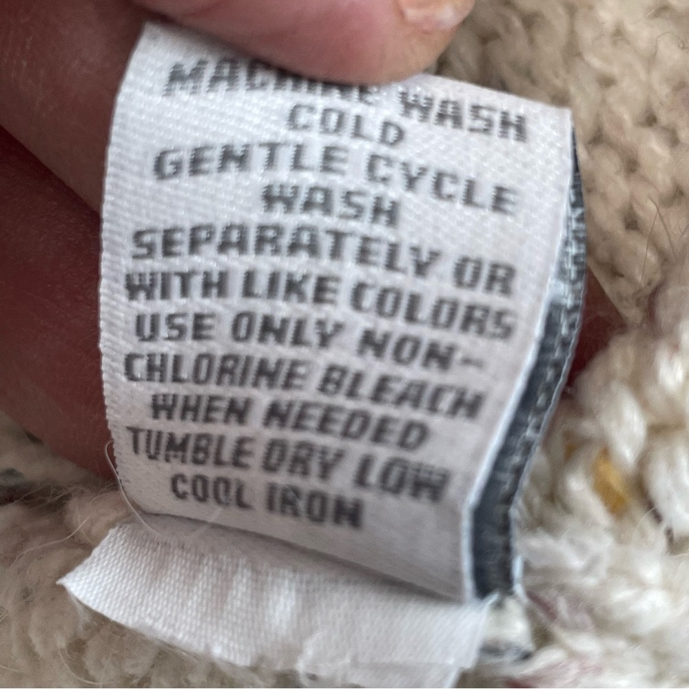 Dressbarn Turtleneck Sweater Womens Large wool blend cream multicolor - Picture 9 of 12